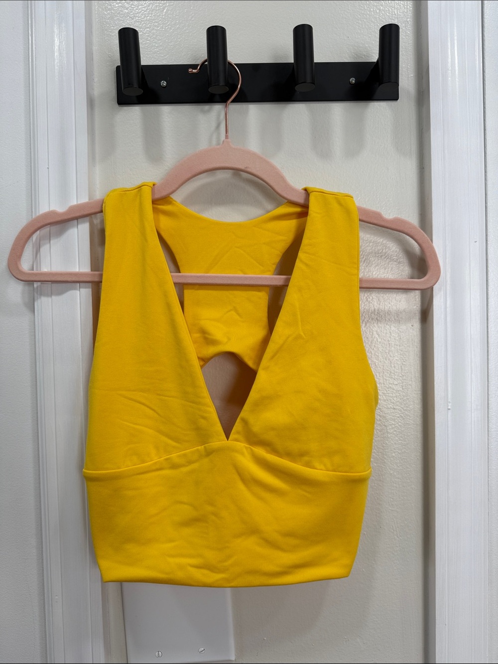Women’s Racerback Yellow Crop Top